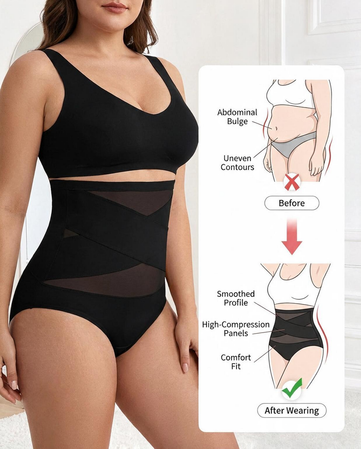The No-Roll High-Rise Brief — Seamless, Invisible, Stays Put